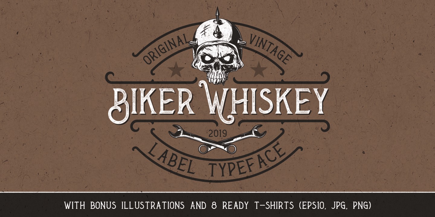 Example font Biker Whiskey #1